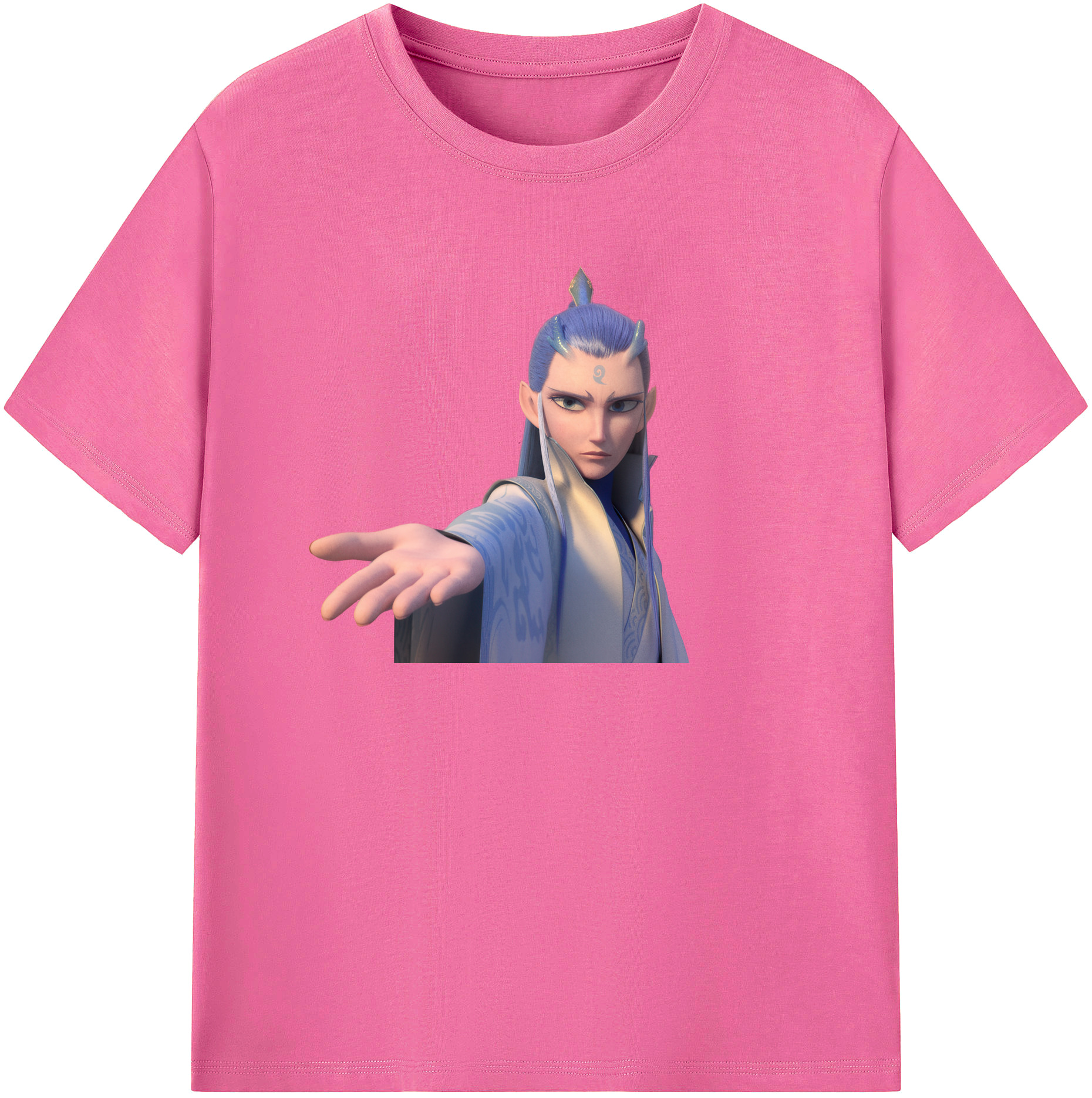（画像用） Ne Zha 2 ナタ 魔童の大暴れ レディースカジュアルプリントTシャツ（綿100％）